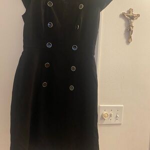 White House black market Elegant Black Double-Breasted Dress